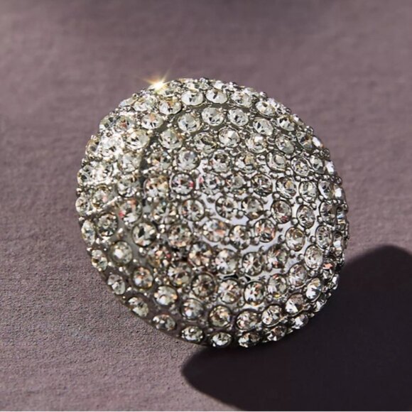 Anthropologie Jewelry - New! Anthropologie Silver Disco Ball Statement Earrings NWOT